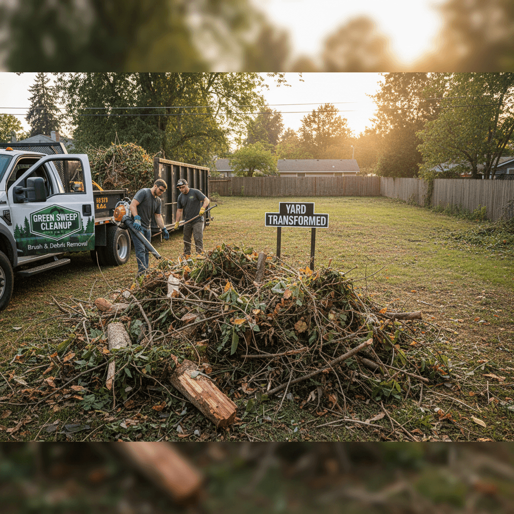 Brush haul-off and property cleanup