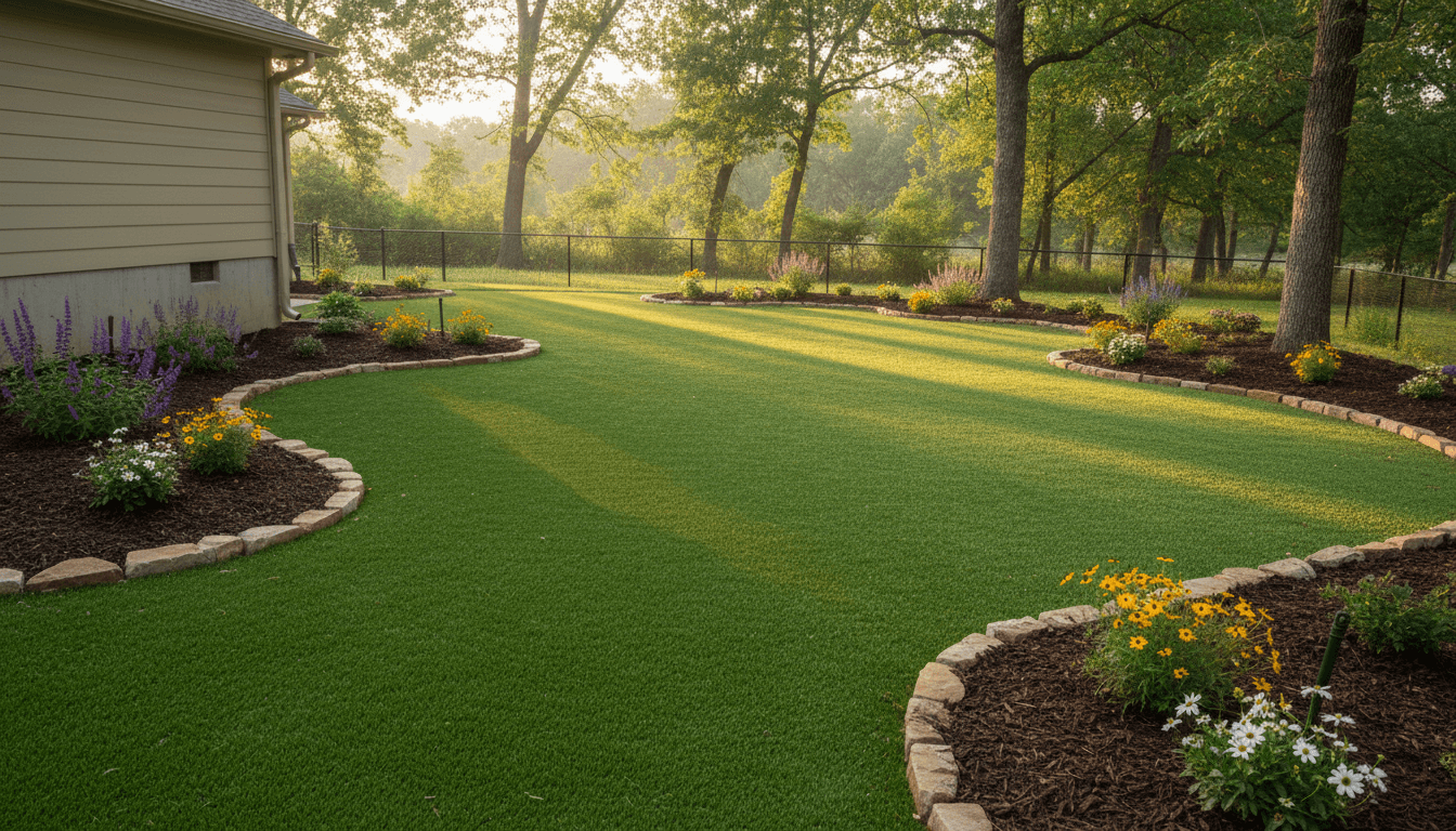 Complete yard cleanup and lawn transformation